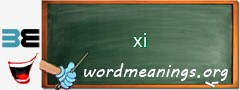 WordMeaning blackboard for xi